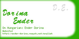 dorina ender business card